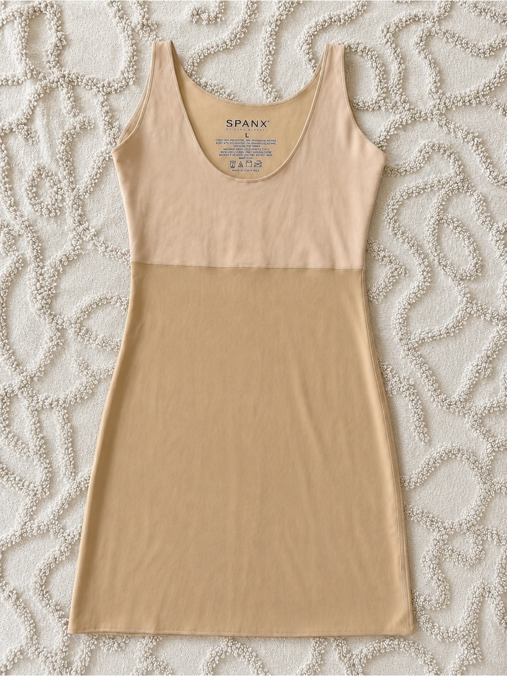 SPANX Nude Two-Tone Tank Dress size Large